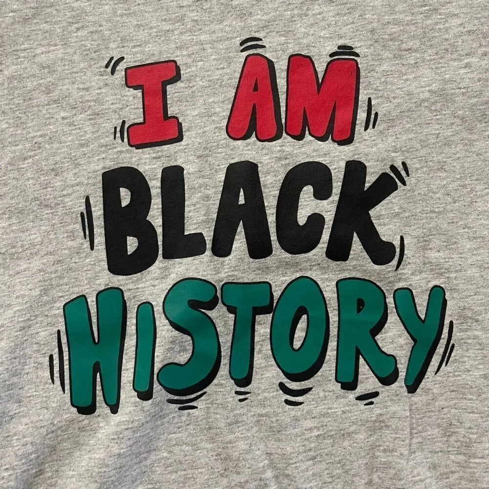 Carter’s 5T I Am Black History Toddler Graphic T-Shirt Gray Cotton Blend